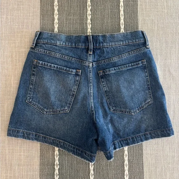 Banana Republic Shorts Womens 25/0 Blue Denim Jean Button Fly High Rise - Picture 3 of 5